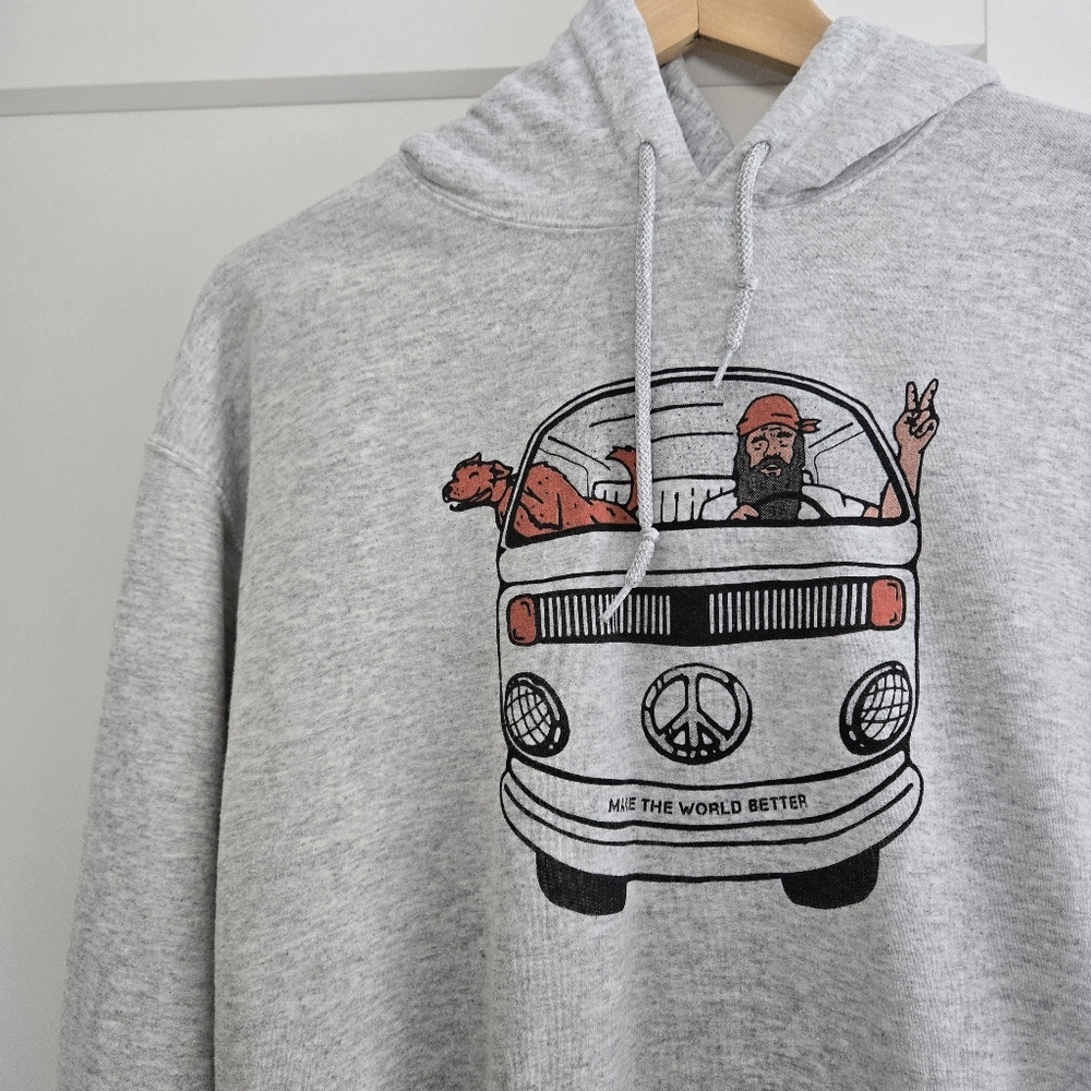 Volkswagen Bus Gray Medium Graphic Beyond Boundaries Life Hoodie - Picture 3 of 9